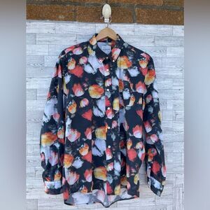 Saturdays surf NYC Floral Button Down long sleeve shirt XL
